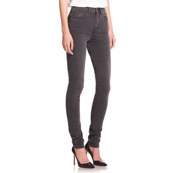 Acne Studios Denim - Acne Studios Dark Grey High Rise Skinny Jeans